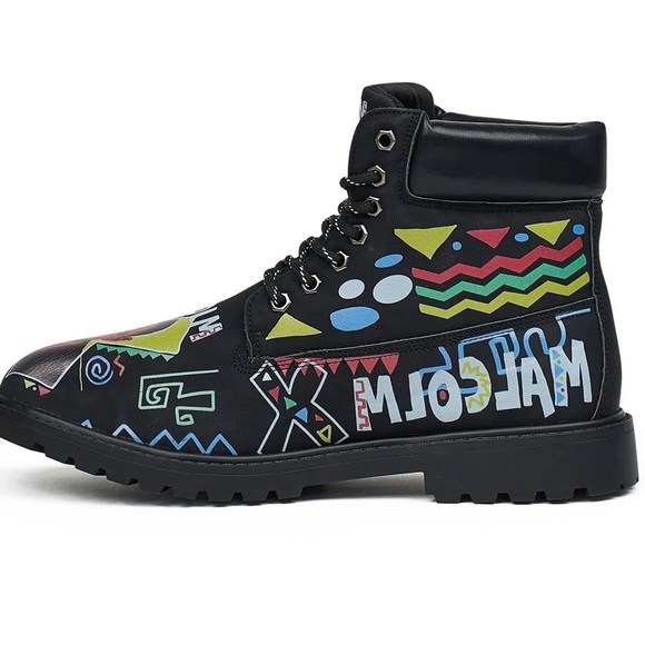 Malcolm X Graffiti Boots - Picture 3 of 5